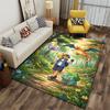 Anime Forest Adventure Carpet suitable as a non-slip mat for the living room or bedroom sofa