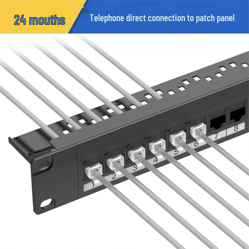 Jintu 24-Port CAT6 Punch-Down Free Network Patch Panel