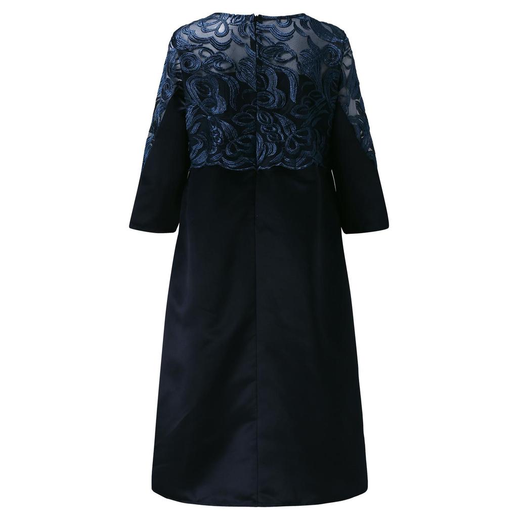 2022 Кружевное лоскутное вечернее платье из двух частей большого размера со средним рукавом