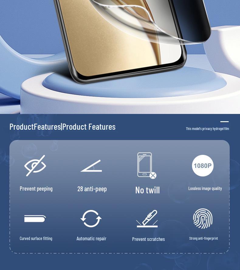 Мягкая защитная пленка Moto Edge70/Signature HD от подглядывания и гидрогелевый защитный экран Moto G100 с функцией конфиденциальности