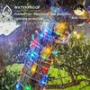 7м/12м 100 светодиодных солнечных гирлянд для улицы, водонепроницаемые садовые веревочные огни с 8 режимами для вечеринки, свадьбы, патио, праздничного украшения