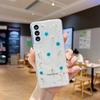 Для Samsung S25ultra Чехол для телефона с цветами S24Plus Блестящий розовый с пайетками A16 Прозрачный A35 Натуральный цветок Нишевый