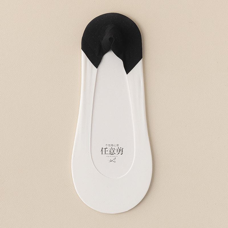 Летние женские тапочки с низким вырезом, бесшовные шелковые носки-лодочки, силиконовые нескользящие ультратонкие дышащие невидимые носки
