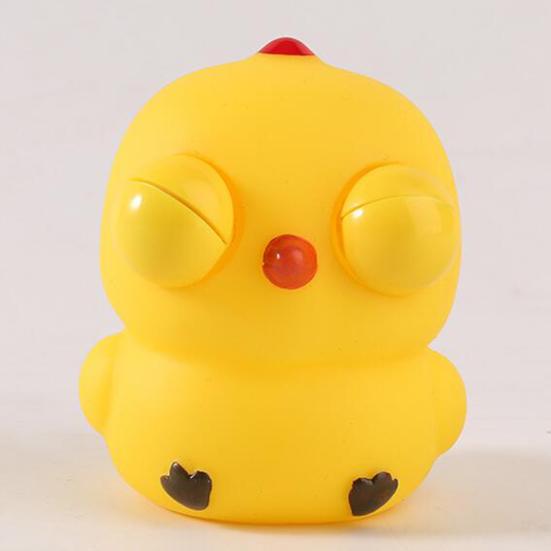 Игрушка для сжатия цыпленка Сногсшибательная игрушка-антистресс для курицы Забавная кукла для взрыва глазного яблока Игрушка для снятия стресса Креативная мультяшная мягкая игрушка из ТПР-щипка для взрослых
