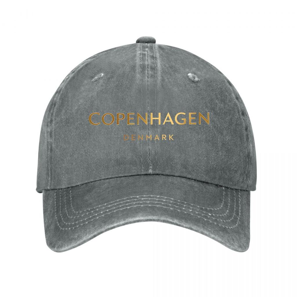 Retro UnisexS Featuring a Stylish Print of The Word COPENHAGEN Adjustable Size Perfect for Outdoor Washed Baseball Cap