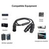50cm XLR Splitter Cable 3Pin XLR Splitter Male To 2 Female Cable 1 Male To 2 Female XLR Y Splitter XLR Y Splitter Cable