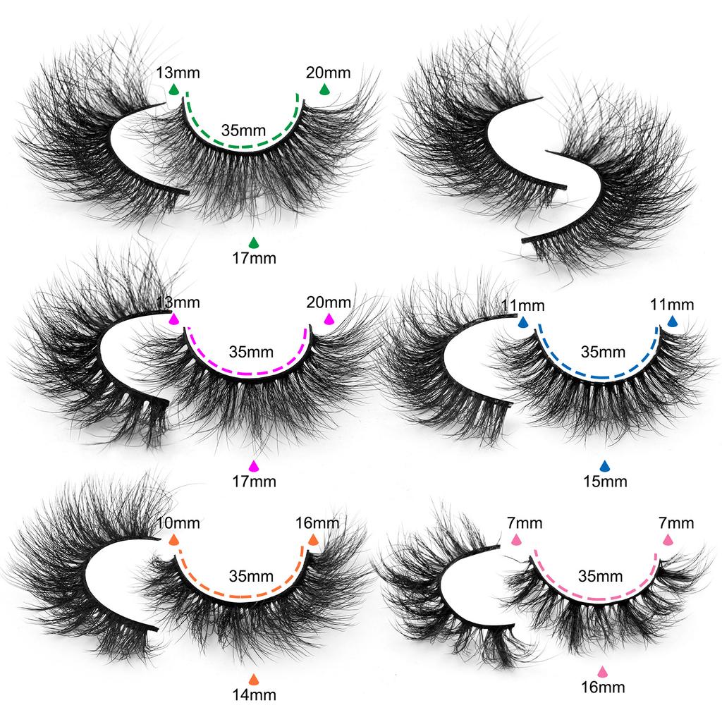 Накладные ресницы из искусственного норкового волокна, 20 пар густых завитых многослойных жареных ресниц