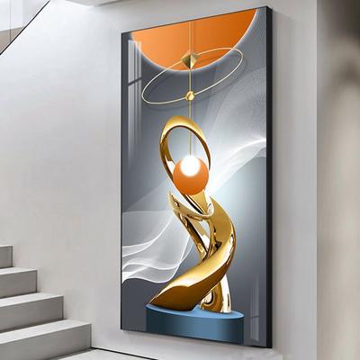 Современный абстрактный золотой олень, свет, роскошные фольгированные линии, постеры, принты, холст, живопись, настенное искусство для гостиной, домашний декор, Cuadros