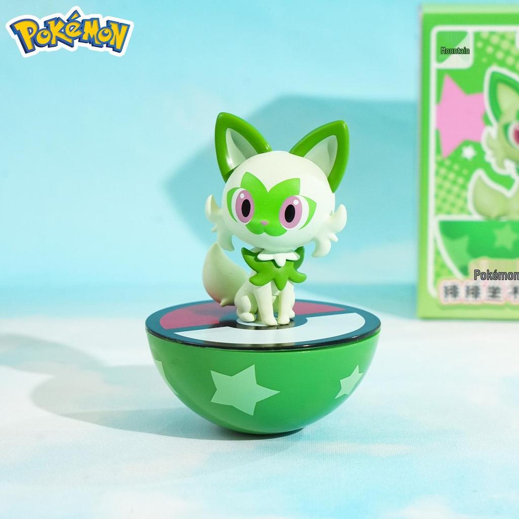 Pokémon Sitting Figurine Series: Roly-poly Decompression Toy for Home or Office Decor