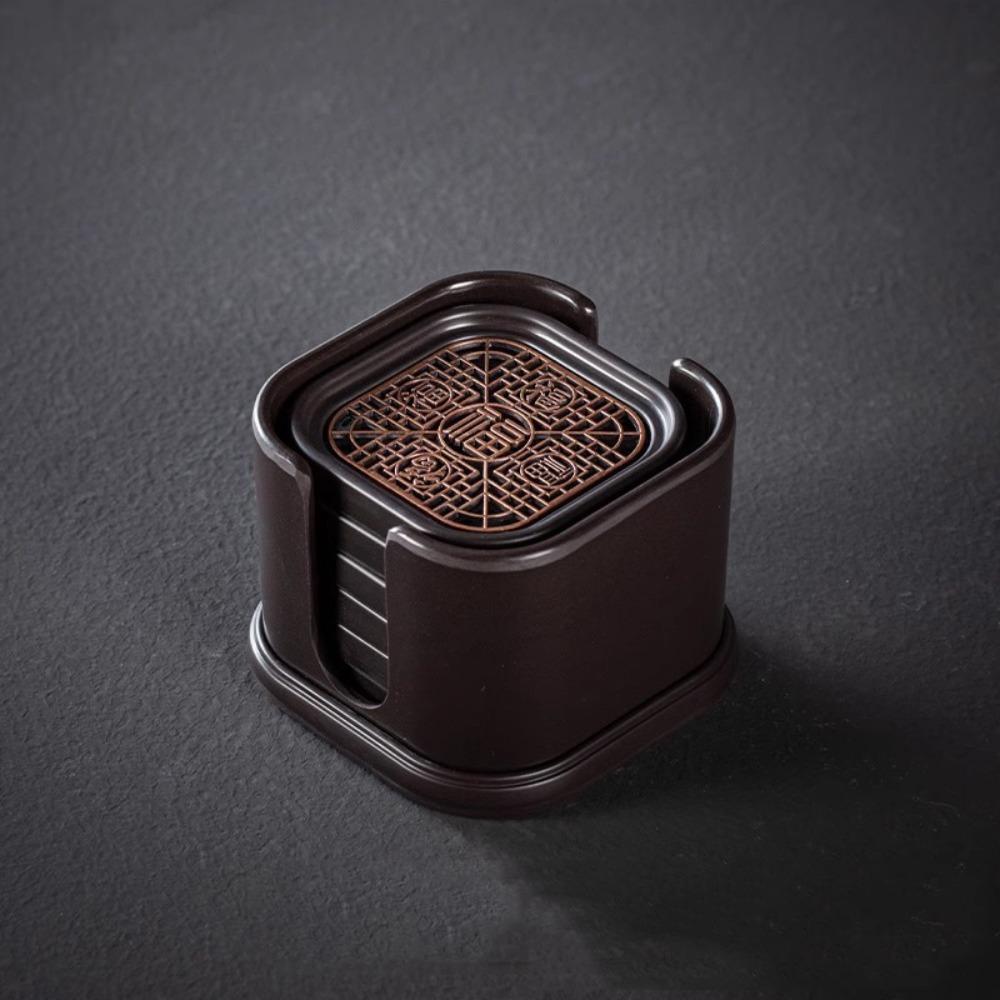 Plastic Kung Fu Tea Coaster Anti-scalding Tea Cup Holder Heat Insulation Mat Home Use