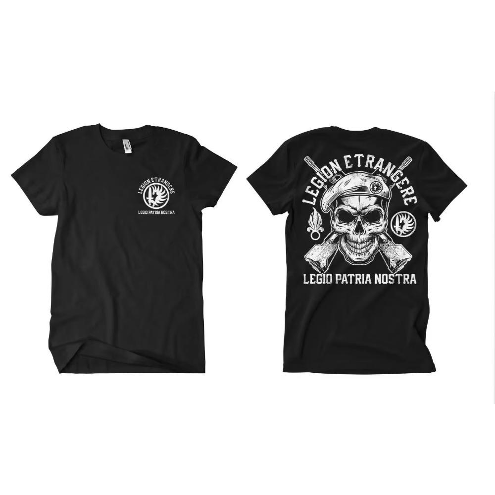 Legion Etrangere Skull, Legio Patria Nostra. France Foreign Legion T-Shirt. Premium Cotton Short Sleeve O-Neck Mens T Shirt New