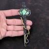 Варисцит Подвеска Подвеска, обернутая медной проволокой Подвеска с драгоценным камнем Медные украшения Подвеска-ключ Ручная работа Изящная подвеска Украшения из проволоки для подарка