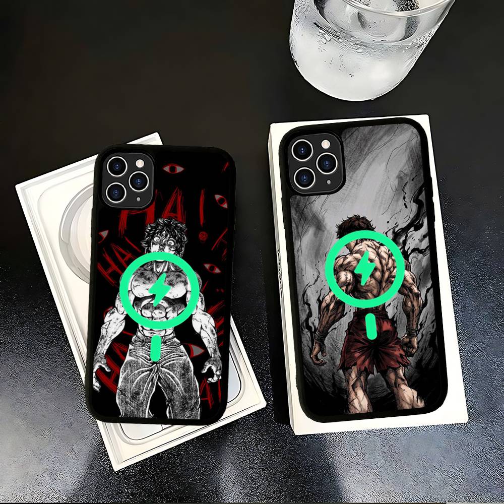 Cool B-Baki HanmaS Phone Case For iPhone 13 14 15 11 12 16 17 Pro Max Plus For Magsafe Magnetic Shell