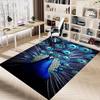1PC peacock feathers Extra Large Non Slip Floor carpet, Office, family, bedroom, Studio Large Area Rug Indoor Rugs, Vibrant Colors