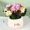 Hydrangea Simulated Chrysanthemum Calla Artificial Flowers Potted Green Plants