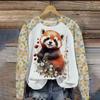 2024 Повседневные женские футболки с круглым вырезом, забавные милые кошачьи принты с животными, женские милые пуловеры с круглым вырезом, женские толстовки