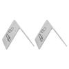 No Smoking Table Sign Stainless Steel Double Sided Tent  