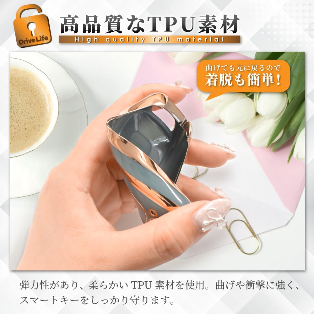 [shizukawill] DriveLife Smart Key Case Mitsubishi Key Case Key Chain Car Smart Key , red