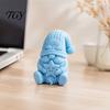 Faceless Gnome Ornament 3D Printed Sitting Figurine, Holding Star Knitted Hat Dwarf Tabletop Statue Statue, Decoration for Home Office Table