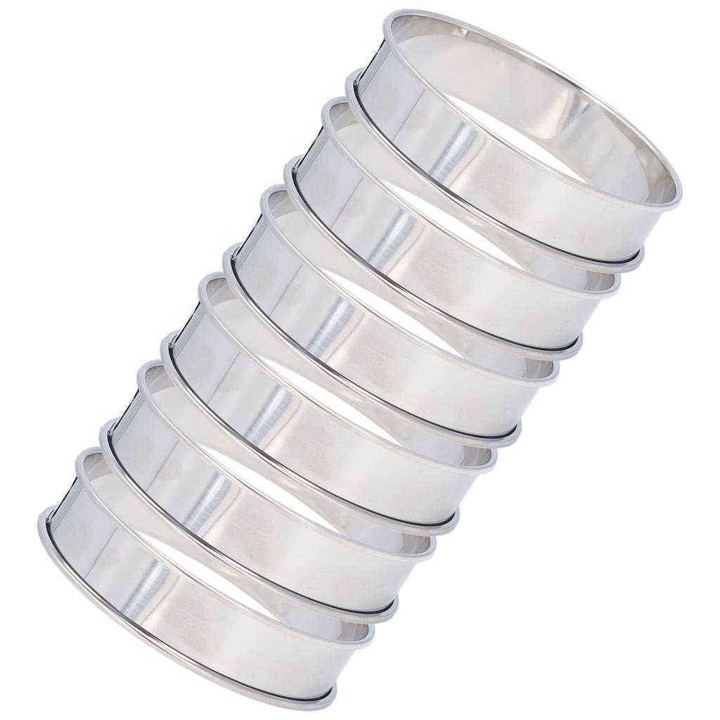 6 шт. Кольца для кексов, двойной объем, легко извлекаются из формы, самодельные английские кольца для кексов из нержавеющей стали для дома