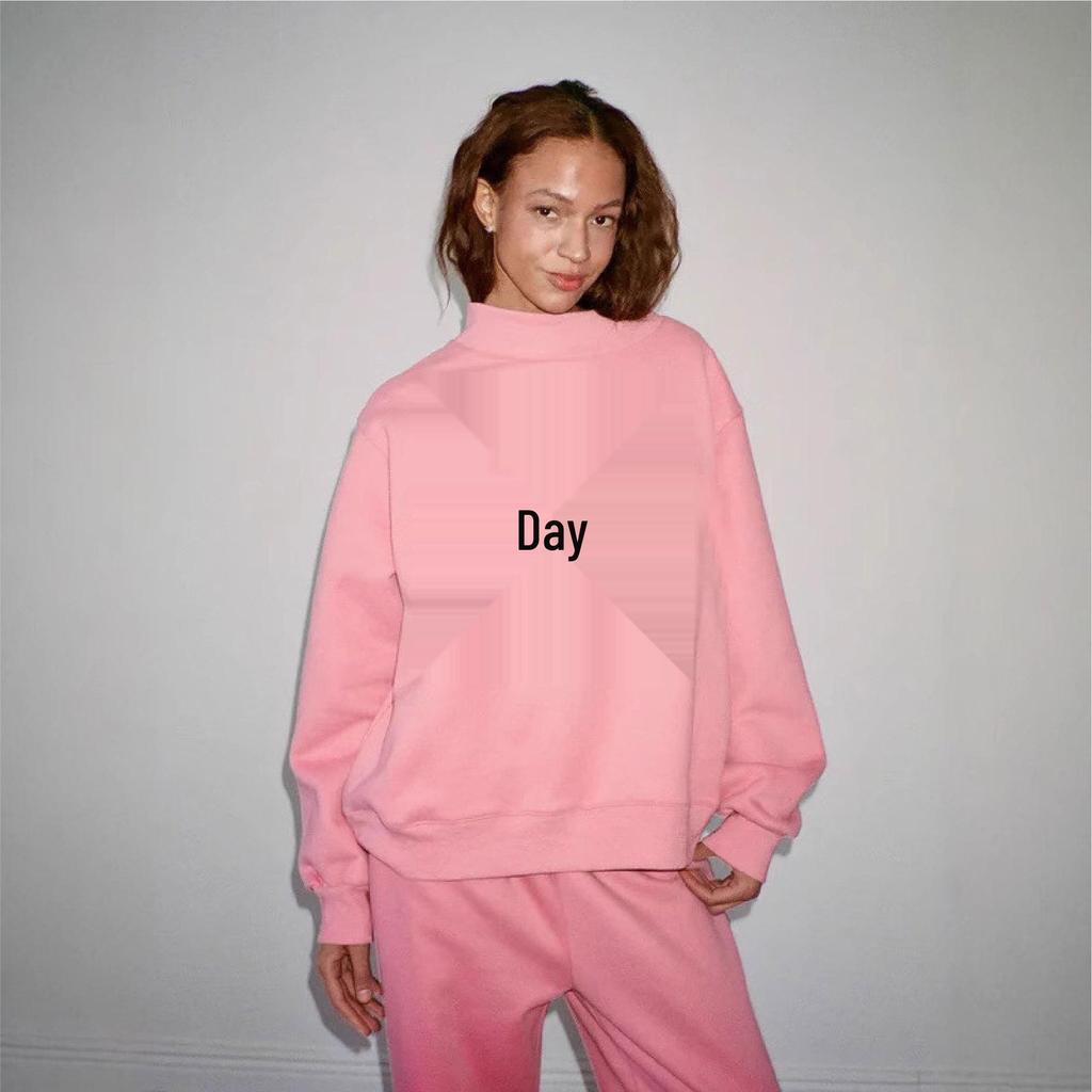 High Neck Long Sleeve Women's Hoodie - Casual, Comfortable, Trendy for Spring and Autumn