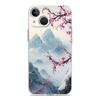Прозрачный чехол-бампер для iPhone 17 16 15 14 13 12 11 Pro Max Plus 17 AIR Ударопрочный Мягкий ТПУ Корпус Розовый Закат Горы