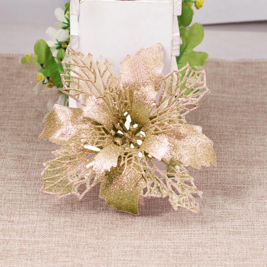 Искусственный рождественский цветок, тонкое мастерство, широкое применение, многоразовый модный искусственный цветок реального прикосновения для вечеринки