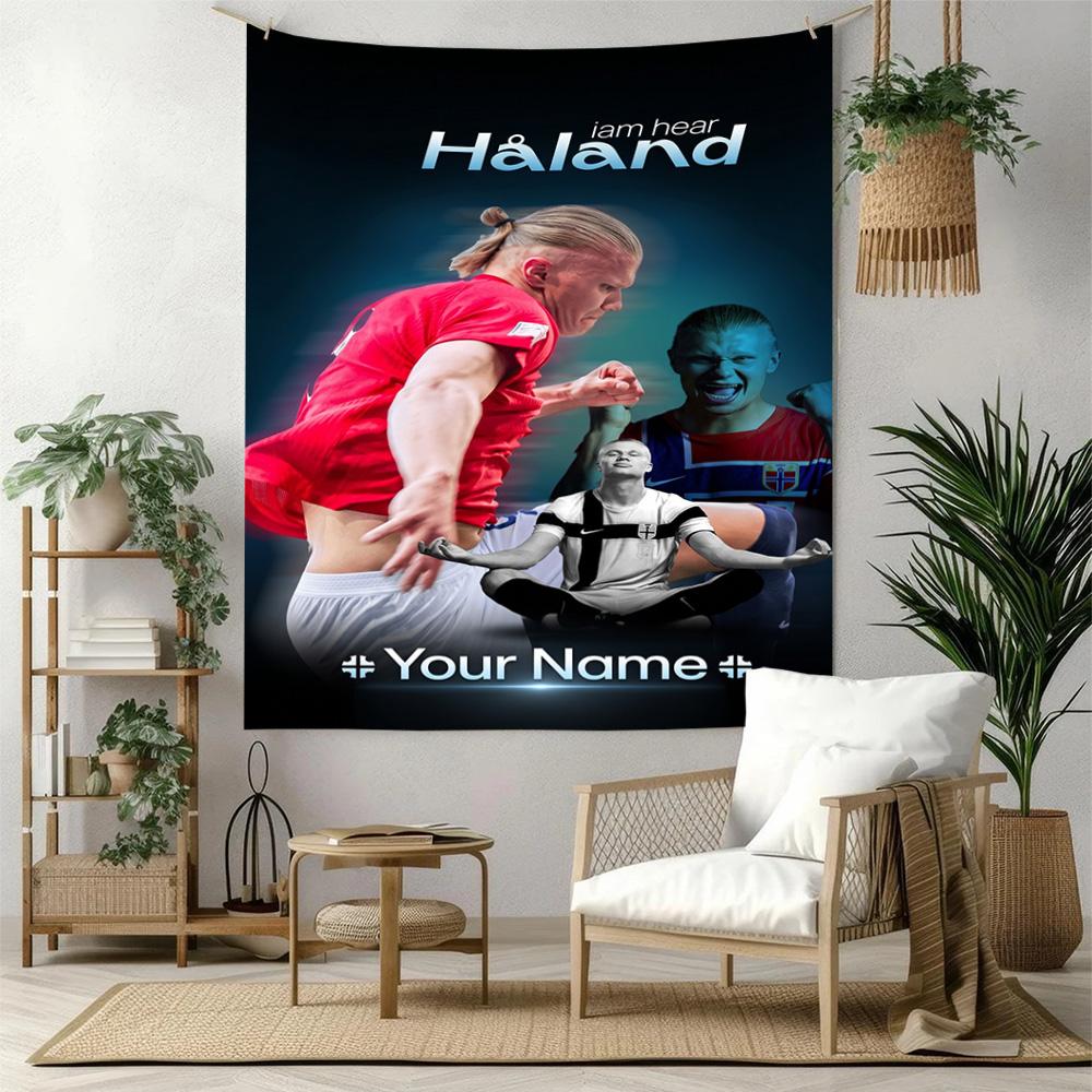 Haaland Customize Your Name Tapestry Wall Tapestry Easy to Hang Great for Office Wall Four Seasons Decor Great Gift for Dorm Room Lovers