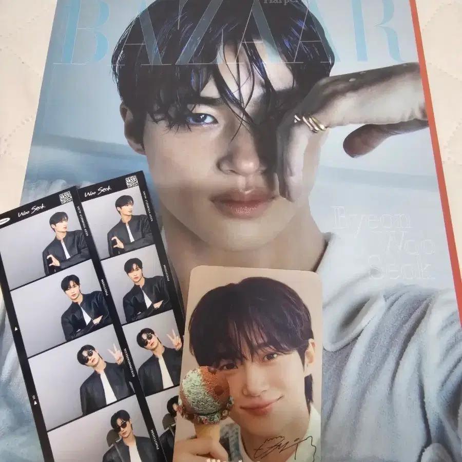 Byun Woo-seok 24 Years Bazaar Magazine & Photoism & Vera photocard For sale.