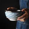 Japanese Style Ceramic Rice Bowl Ramen Bowl Salad Noodle Soup Bowl Restaurant Steak Plate Kitchen Tableware Home Decoration