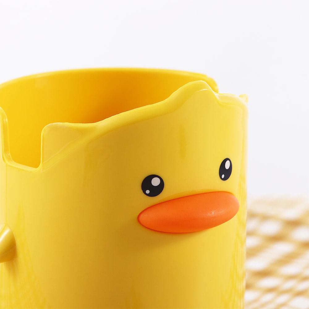 School Accessories Yellow Duck Pen Holder Pencil Case Desktop Storage Box Student Stationery