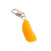Cute Simulation Fruit Orange Keychain Trinket Simple Food Charms Women Girls Bag Pendant Jewelry Car Accessories Keyring