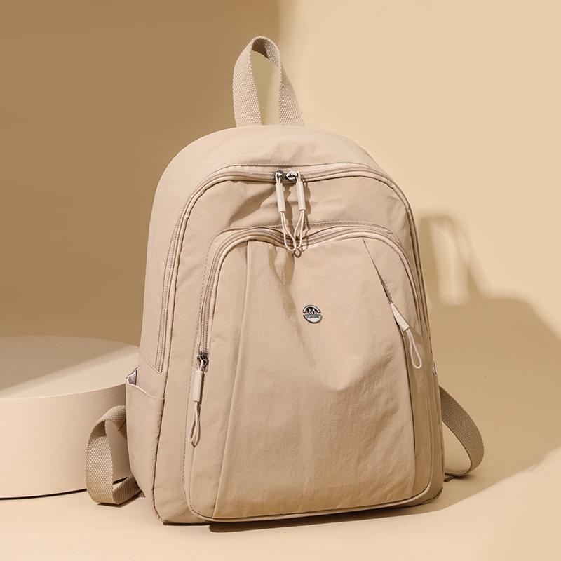 Студенческая школьная сумка однотонный женский дорожный рюкзак большой емкости