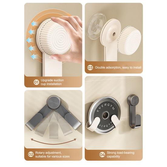 1/2 шт. Подставка-держатель для крышки кастрюли на присоске, настенный вращающийся дизайн, простая установка, держатель для крышки кастрюли, кухонный органайзер