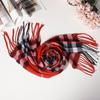1/2 Bao Baige Red Scarf Autumn and Winter Style Men's Couple Warm Shawl Fashionable British Plaid Imitation Cashmere Scarf
