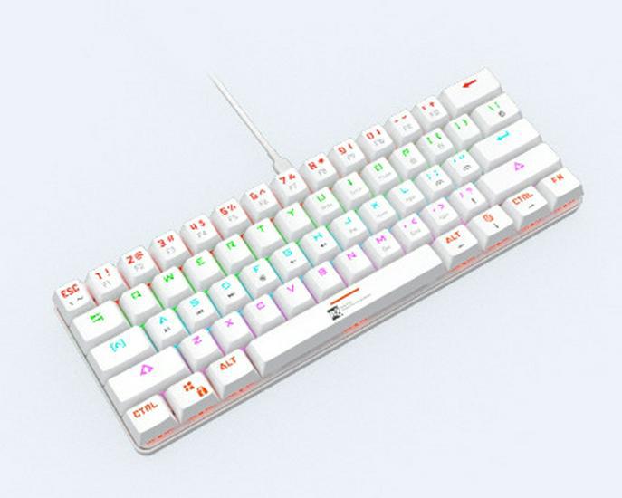 Механическая игровая клавиатура R8 с 61 клавишей RGB — синие переключатели, подсветка