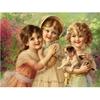 5D Наборы для алмазной живописи Diy Full Drill Три девушки любят собак Алмазная вышивка