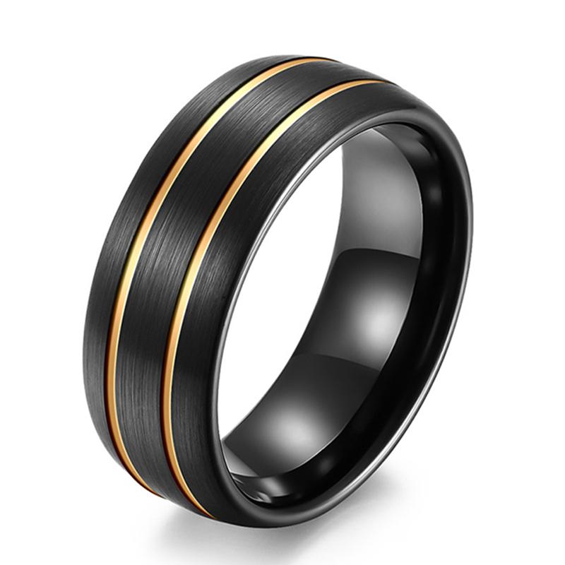 Модное двухцветное обручальное кольцо, ювелирное украшение, подарок на годовщину для мужчин и женщин 8 мм
