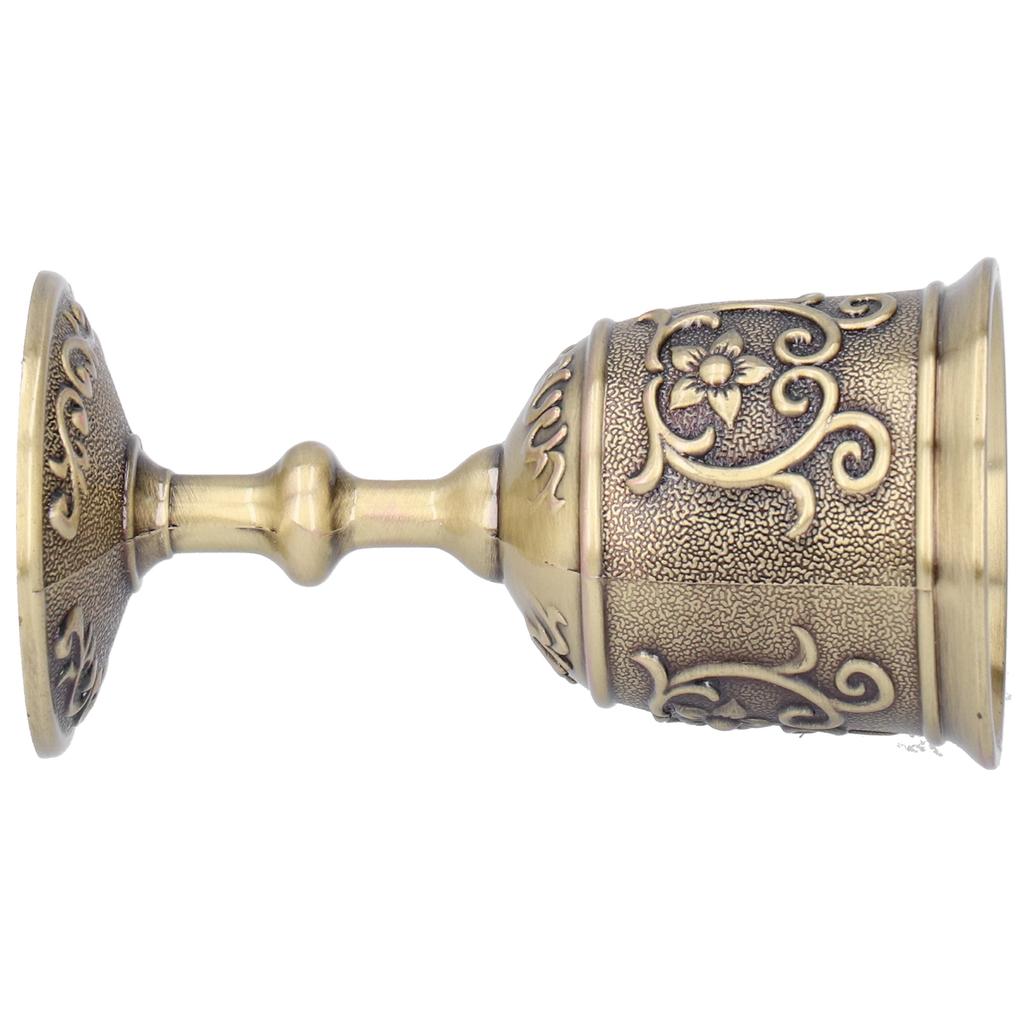 Bronze Wine Cup Vintage Goblet EmNaBossed Europn Royal Chalice Whiskey Drink Party Supplies