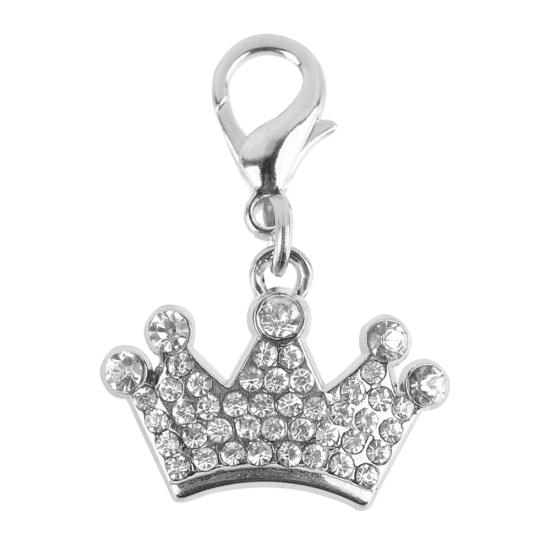 Мода Стразы Корона Кулон Брелок Собака Завесы Декор Аксессуары для домашних животных