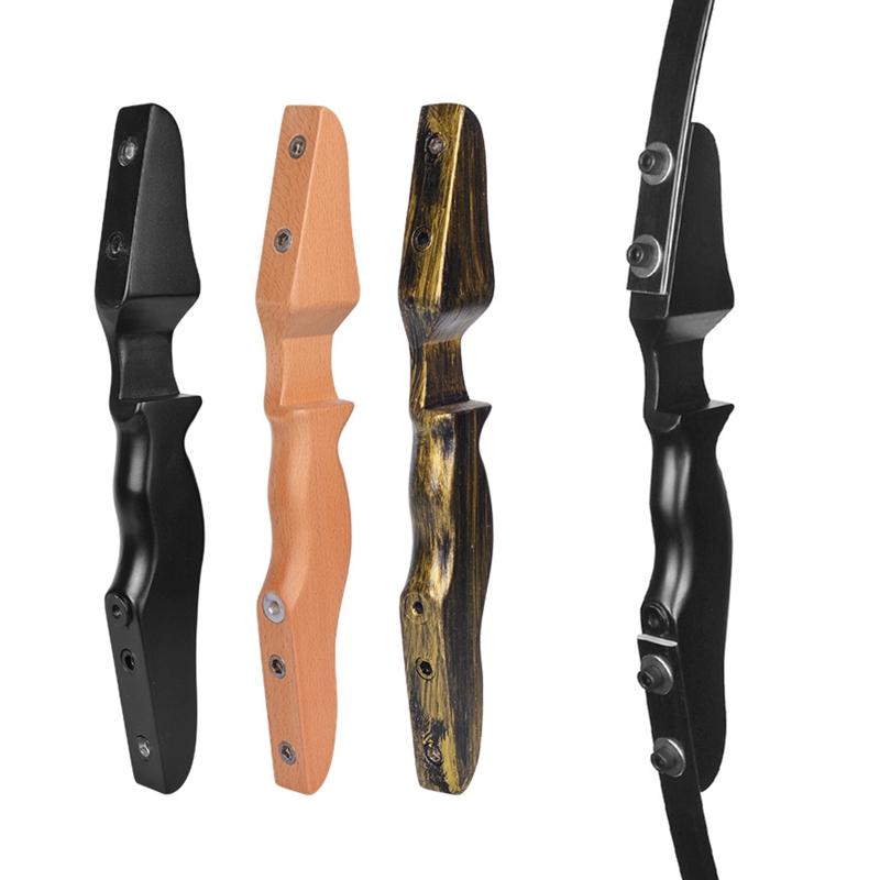 Наружная Охотничья Стрельба из Лука Съемная Черная Буковая Деревянная Рукоятка Лука Буковая Деревянная