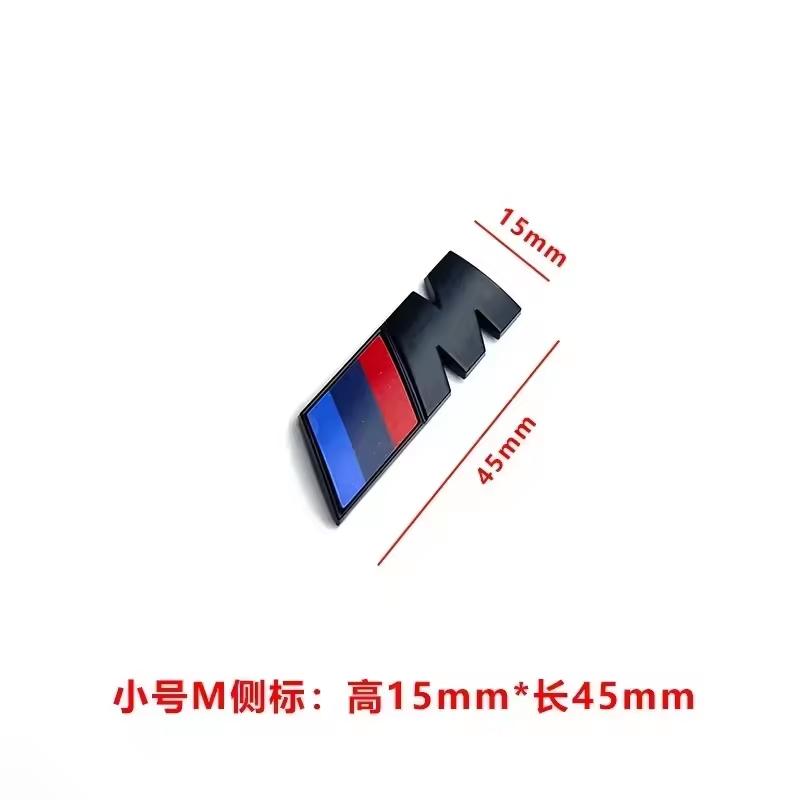 AAAQG1 NEW Car Fender Side Emblem Rear Trunk Badge M Logo Sticker For BMW M M3 M5 M6 X3 E46 E90 F30 G20 E36 E34 G30 Accessories