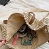 Soft Straw Shoulder Bag For Women Large Capacity Messenger Bag Bohemian Beach Handbag Daily Totes