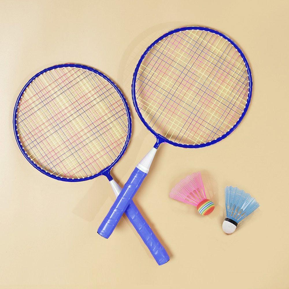 Легкие ракетки для спорта в помещении и на открытом воздухе, двойные ракетки для детей, ракетки для бадминтона, воланы