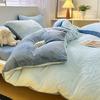 Mei Yun Ge 3D carved milk velvet four piece set and single duvet cover