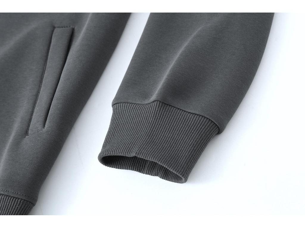 Men's Winter Stand-Up Collar Cardigan Coat - Simple, Fashionable, Long Sleeve