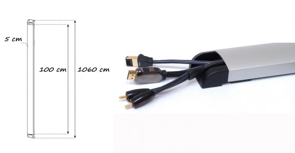 Sonorous Cc100 Aluminiowa Maskownica Na Kable, Długość 100 Cm - Srebrny