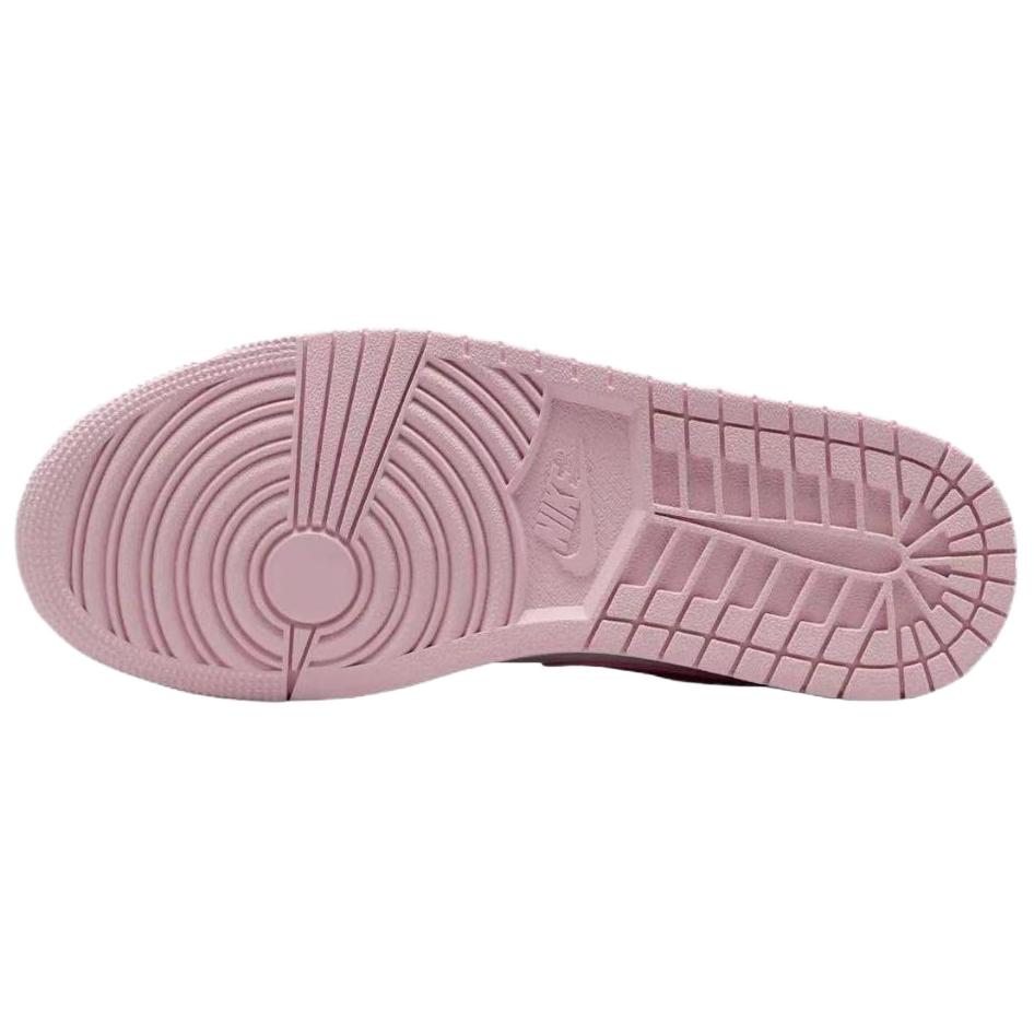 Jordan Air Jordan 1 Pink Cat Paw Slip Resistant Abrasion Resistant Low top Vintage Basketball Shoes Women's Pink Blue DC0774-607(Team1952-)
