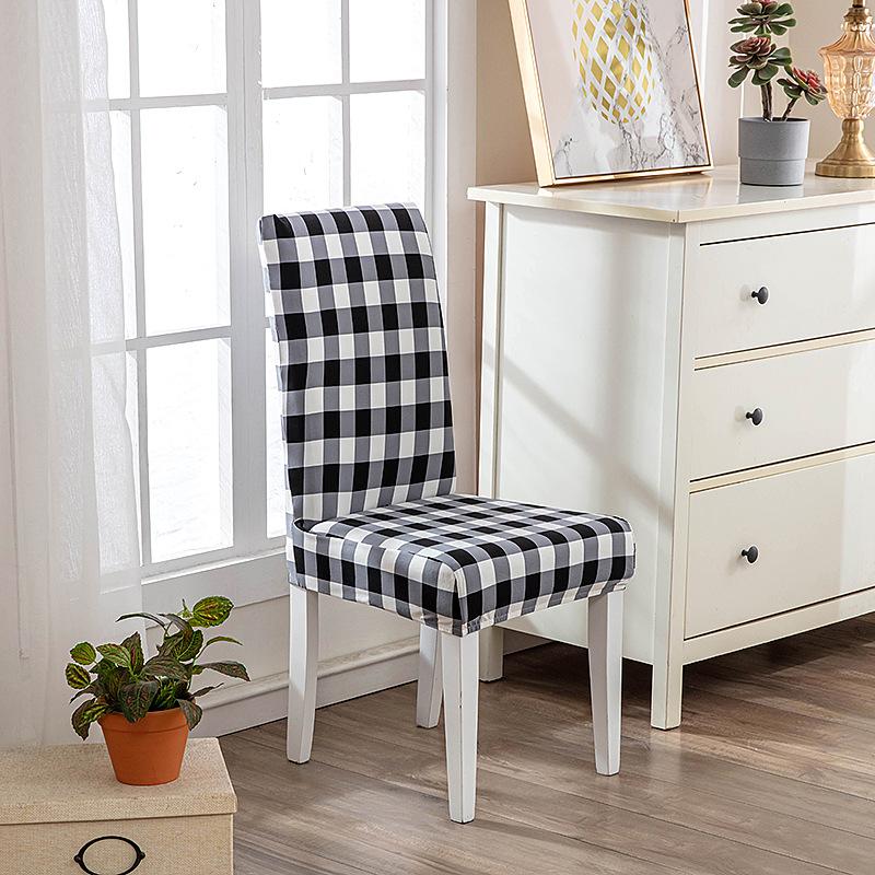 Принтованный эластичный чехол на стул на Рождество, бытовой цельный чехол-полупакет на табурет, чехол на стул для обеденного стола в отеле