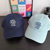 Hat Street Versatile White Letter Embroidery Cap Women's Big Head Circumference Face Small Shade Baseball Cap